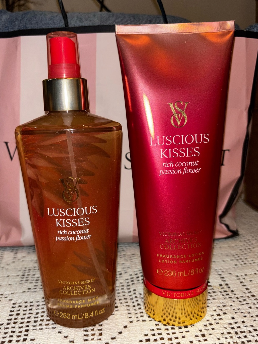 (Inventory 54) Victoria's Secret Luscious Kisses Fragrance Mist & Lotion